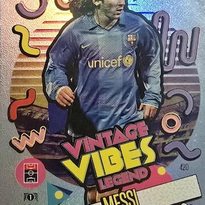 Lionel Messi 2 cards Vintage Vibes Legend&Trophy Triumph Topps Match Attax 2024-2025