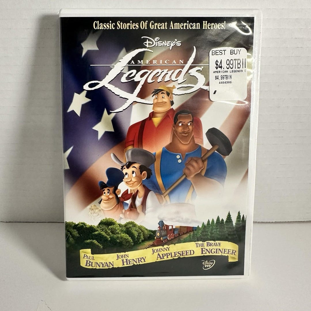 Disney's American Legends (DVD, 2002) TESTED Paul Bunyan John Henry - Etsy
