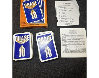 Vintage Phase 10 1986 Fundex Phase 10 Complete with Box & instructions