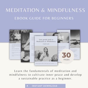 Guided Meditation & Mindfulness Guide Book | Practical Digital Meditation eBook | Meditation Book | Mindfulness Digital Products