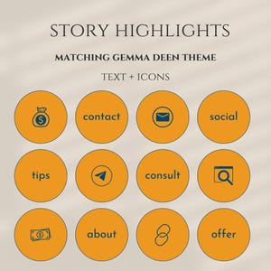 Bold Instagram Highlight Covers | Canva Editable Highlights Templates | Business & Blogger Covers PNG JPG