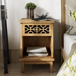 Small farmhouse nightstand deals