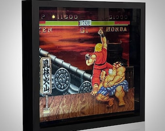 Retrogame Shadowbox Frame Street Fighter