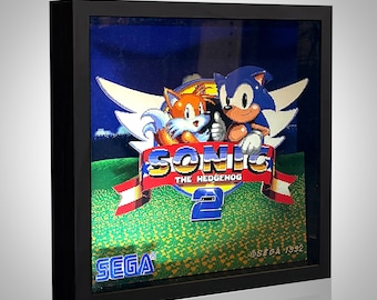 Retrogame Shadowbox Frame Sonic 2