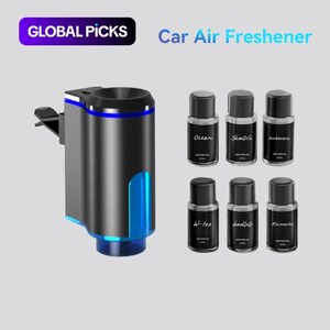 Smart Car Aroma Diffuser, 1 Box Car Air Freshener with 6 Counts Essential Oil, Adjustable Car Air Freshener, Car Interior Accessories, Car I