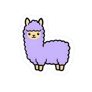 Cute Alpaca Kiss-Cut Stickers for Laptop, Journals, Gifts, Kid&#39;s Room Decor, Crafting Supply