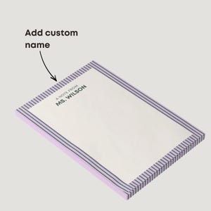 Teacher Gift Custom Sticky Notepad Post It Notes Personalized Memo Pad ...