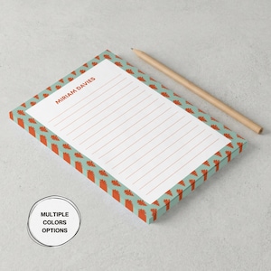 Sticky note memo pad fall notepad gift for her coworker teacher planner desk accessories women personalized custom name stationery to do