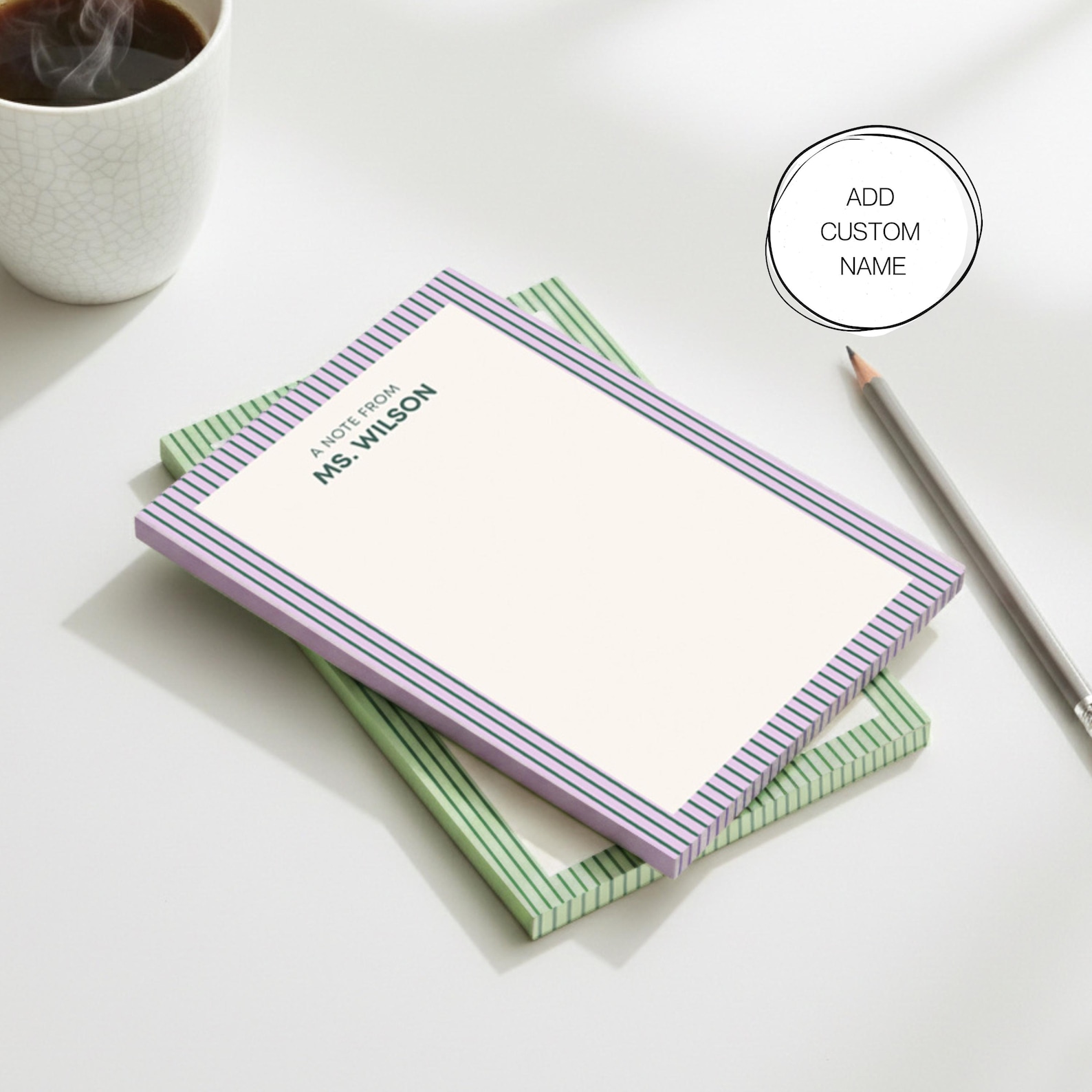 Teacher Gift Custom Sticky Notepad Post It Notes Personalized Memo Pad ...