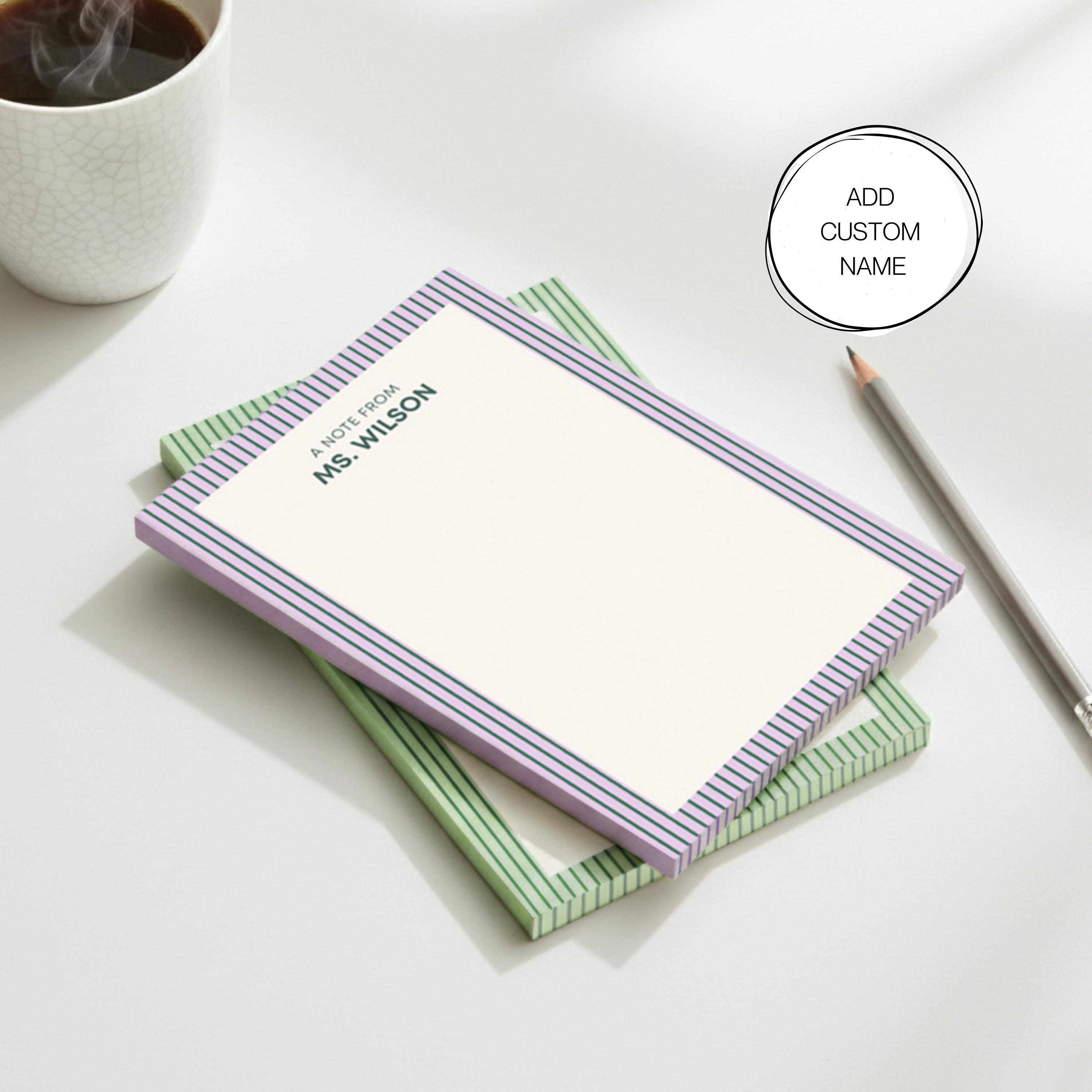 Teacher Gift Custom Sticky Notepad Post It Notes Personalized Memo Pad ...