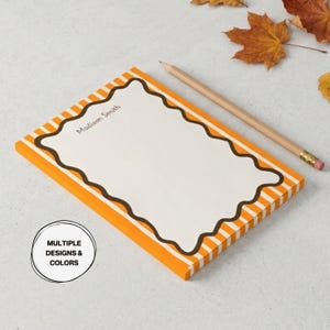 Papelería personalizada de otoño, bloc de notas adhesivas con inicial del nombre personalizado, regalo acogedor para maestras, regalo para su nuevo trabajo, nota novedosa, lista de tareas pendientes, lista de verificación