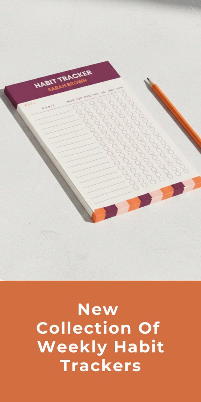 Weekly Habit Tracker 2026 Weekly Planner Stickers Cute Pink Notepad ...