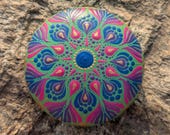 Hand Painted Mandala Stone: Dot Art Decorative Pebble