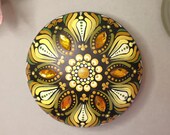 Hand Painted Mandala Stone – Dot Art Decorative Pebble