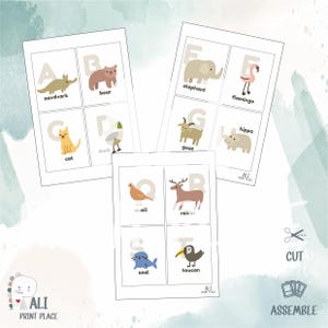 Cartes alphabet, Cartes alphabet pour enfants, École à la maison Montessori, Jardin d'enfants préscolaire pour tout-petits, Apprendre l'alphabet, TÉLÉCHARGEMENT NUMÉRIQUE