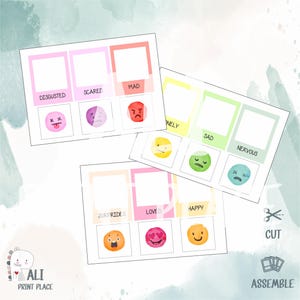 Karte Emotion, Karte Emotion für Kinder, Montessori Hausschule, Kleinkind Vorschule Kindergarten, Kinderzimmer Deko, DIGITAL DOWNLOAD, Emotion