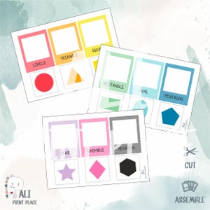 Formen Karteikarten,Formkarten für Kinder,Montessori Heimschule,Kleinkind Vorschule Kindergarten,Kinderzimmer Dekor,DIGITALER DOWNLOAD,Lernformen