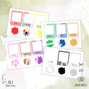 Lebendige Farben Karteikarten für Kinder,Montessori lernen zu Hause, Sofortdownload,Digitale Farbe Karteikarten Bundle,DIGITAL DOWNLOAD,Farben