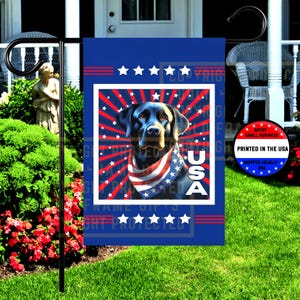 Dog American Flag, Black Laborador Retriever Flag, Fourth Of July Patriotic Banner Flag Garden Yard Banner Flag, USA Flag, Father&#39;s Day