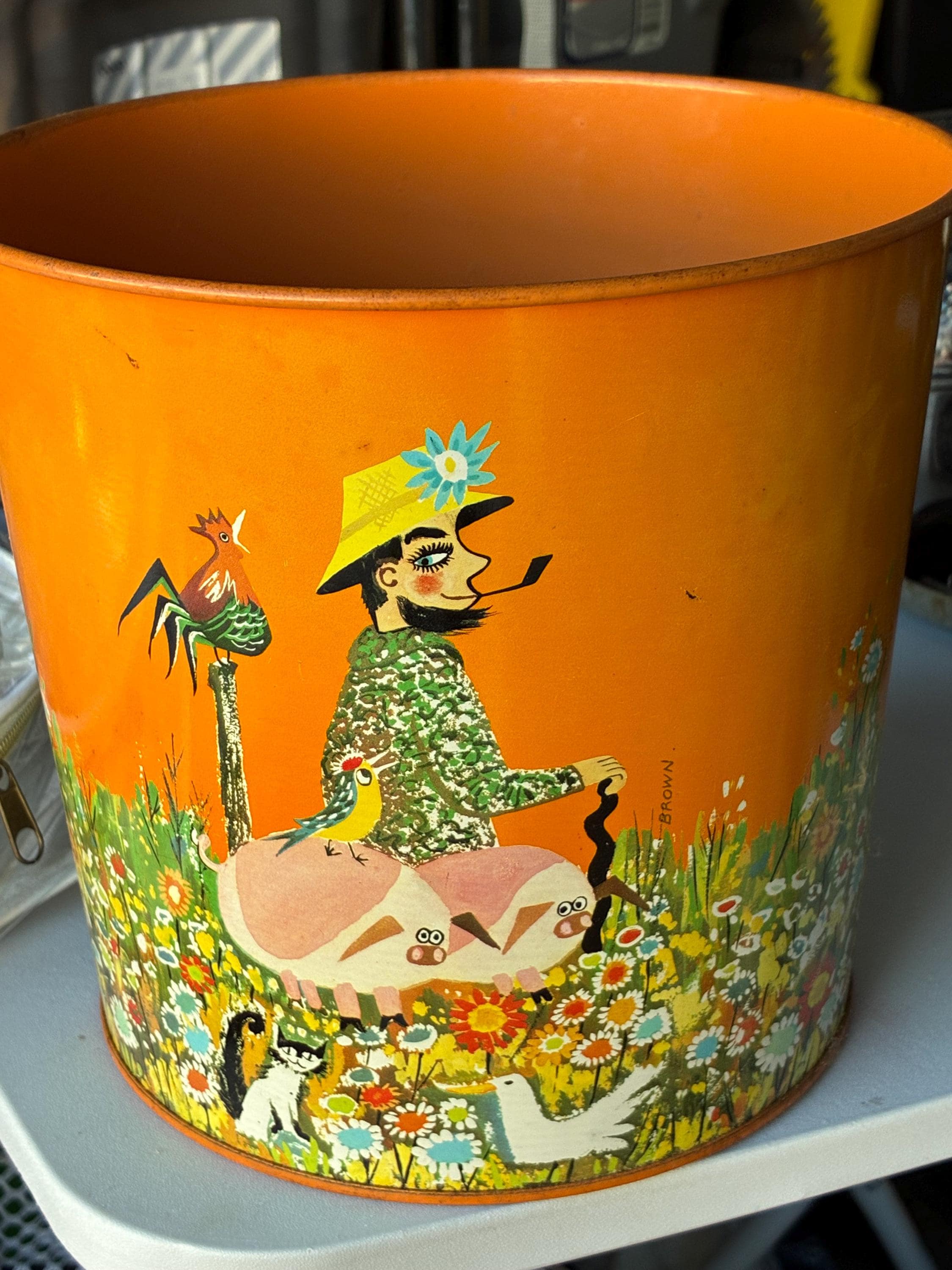 イギリス 「Worcester Ware」製小麦収納　アンティーク缶 Worcester Ware Bin - Etsy