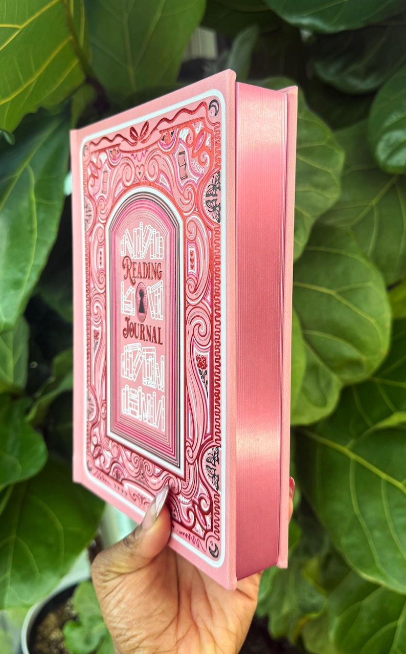 Reading Journal Petal Pink | Beautiful Gold Foil Book Journal | Gifts for Book Lovers | Reading Tracker | Book Club Gift for Readers image 2
