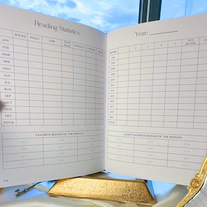 Reading Journal Petal Pink | Beautiful Gold Foil Book Journal | Gifts for Book Lovers | Reading Tracker | Book Club Gift for Readers image 5