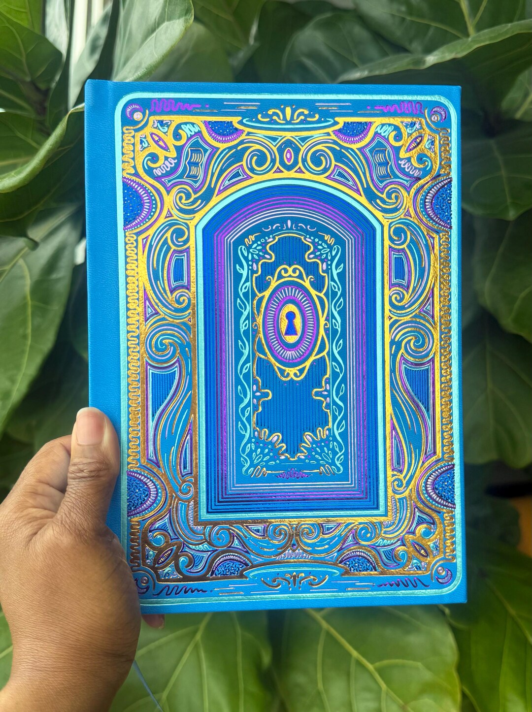 Cerulean Blue Notebook With Metallic Foiling | Beautiful A5 Notebook W ...