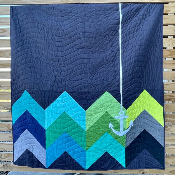 Modern Beach Quilt Etsy