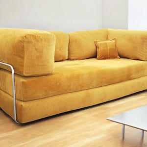 Corduroy Fabric Modular Convertible Teddy Sofa , Comfy Activity Couch