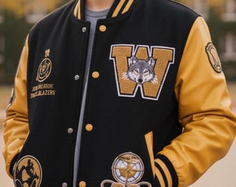 Custom Letterman Jacket, Personalized Varsity Jacket, Customizable Baseball, Bomber Jackets for Men, Christmas Gift, Best Gift for him