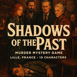 Shadows of the Past Murder Mystery Game | Printable Party Game | 10 Character Role Play | Crime Scene Kit | DIY Mystery Night