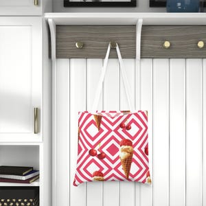 Eiscreme-Schultertasche - Bunt AOP, perfekt für Sommerausflüge, Picknicks, Strandtage, Geschenke für sie, trendige umweltfreundliche Tasche