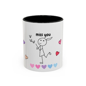 Heartfelt Miss You Coffee Mug - Cute Gift for Loved Ones, Perfect for Birthdays, Valentine&#39;s Day, Long-Distance Connections