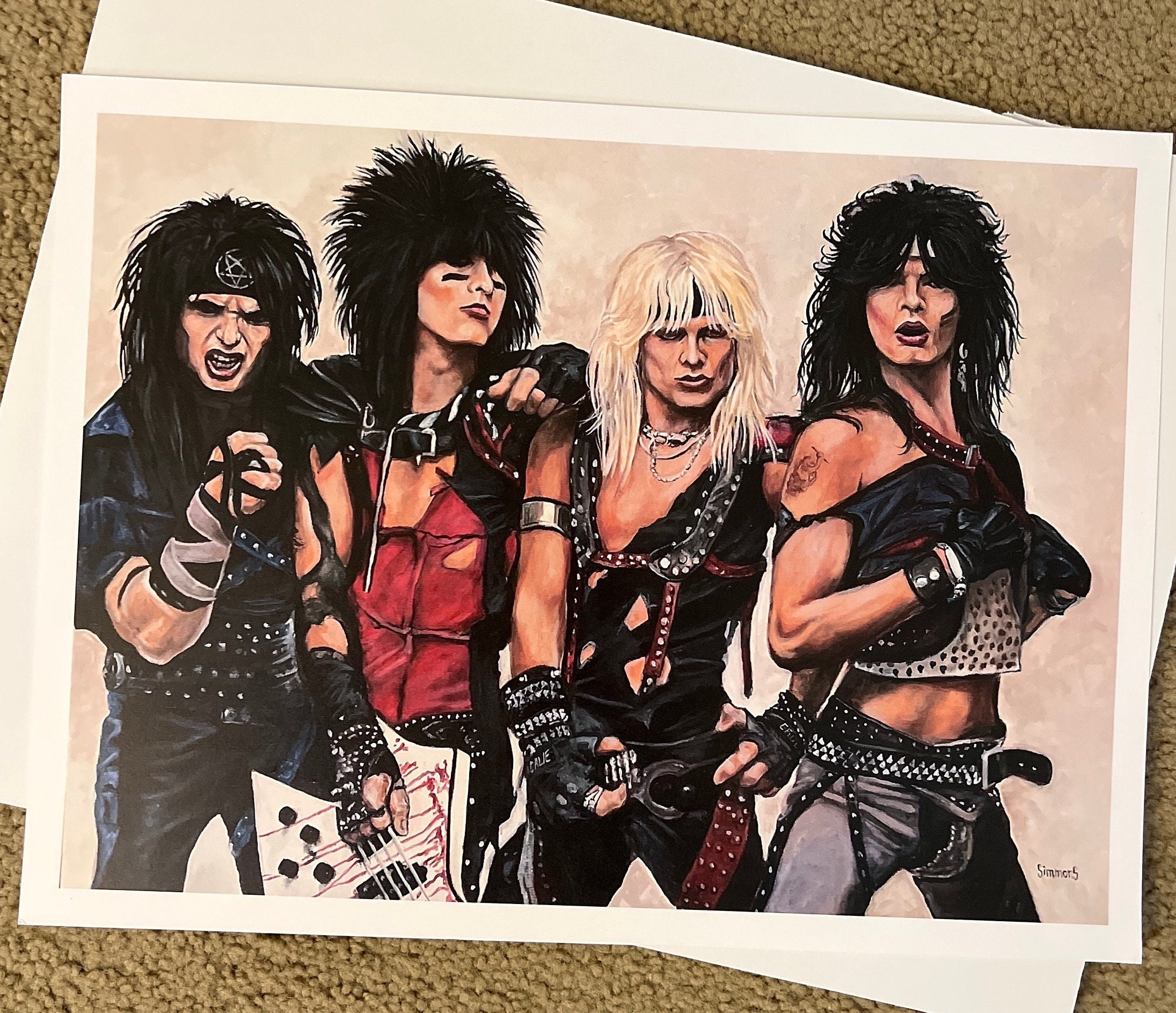アート・デザイン・音楽 Motley Crue Motley Crue Art Print “shout” - Etsy