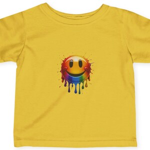 Infant T-Shirt Colorful Smile, Fun Toddler Shirt, Cute Baby T-Shirt, Gift for New Parents, Rainbow Baby Clothes, Playful Infant Wear