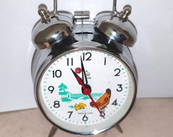 ヴィンテージな鶏の形をした目覚まし時計 - Etsy 日本