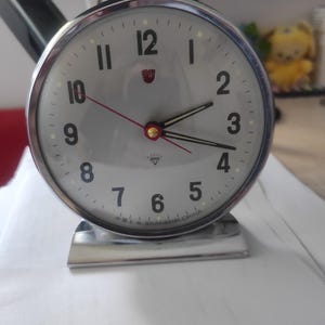 Working alarm clock=Vintage XXXL Mechanical Alarm Clock/Chinese Alarm Clock 70s/Working Desk alarm clock/Vintage table clock/Old alarm clock