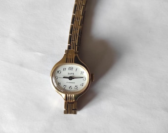 Vintage ZARYA Women's Watch// Gold Plated //USSR Mechanical Watch