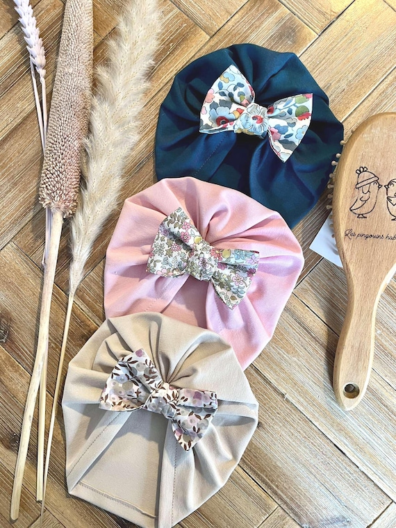 Lovelegis Bonnet Rose Bébé Turban Nœud élastique Taille Unique Idée Cadeau Noël Anniversaire Fête Accessoire Tendre élégant