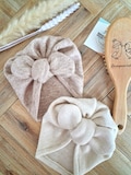 Super soft turban bonnet for women, babies, and children – Trendy turban – Boho chic hair accessory product logo