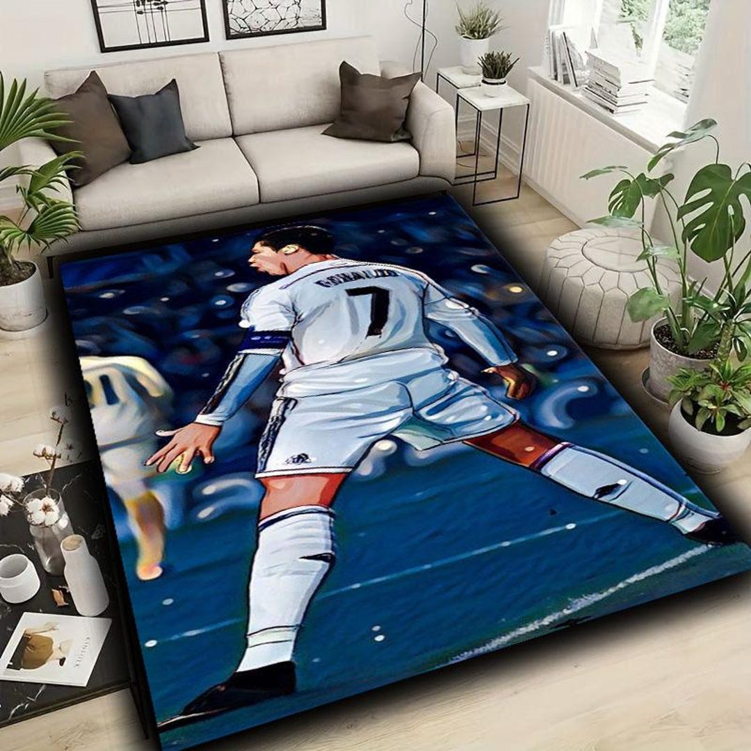 Cristiano Ronaldo Rug, Ronaldo Rug, CR7, Football Rug, Teen Room Rug ...