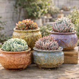 May include: A set of three ceramic mugs with a speckled, matte finish. The mugs are in cream, light grey, and dark grey. Each mug has a simple, minimalist design, ideal for coffee or tea.