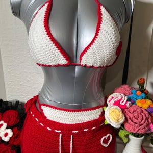 Cherry Crush crochet bikini set