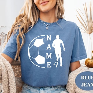 Personalized Soccer T-Shirt, Custom Soccer Shirt, Soccer Graphic Tees, Soccer Mom Shirt, Soccer Player Gifts, Sport Shirt, Soccer Outfit