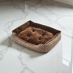 Calming Flannel Pet Bed: Plush, Washable Dog & Cat Cushion