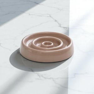 Colorful Pottery Pet Bowl – Handmade Ceramic Slow Feeder Dish for Dogs & Cats – Fun Design Encourages Healthy Eating