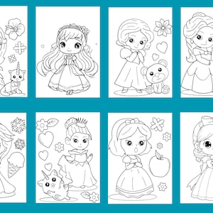 30 Coloring Pages,Princess Coloring Book,Girl Coloring Pages,Princess Coloring Pages For Kids,Princess Coloring Sheets