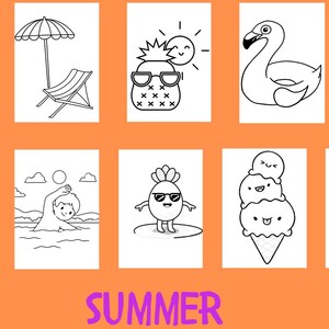 Summer coloring pages,fun beach and sun designs for kids,Summer coloring pages printable,ideal summer gift idea,Easy Coloring Pages For Kids