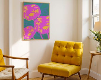 Pop Art Collage Print: Farbenfrohes Mixed Media Kunstwerk