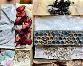 Cold Process Soap Set. Choose any 3 soaps for 27 Dollars. DIY Gift Set. Bulk Soap. Artisanal CP Soap. Free local pickup. Made in Toronto